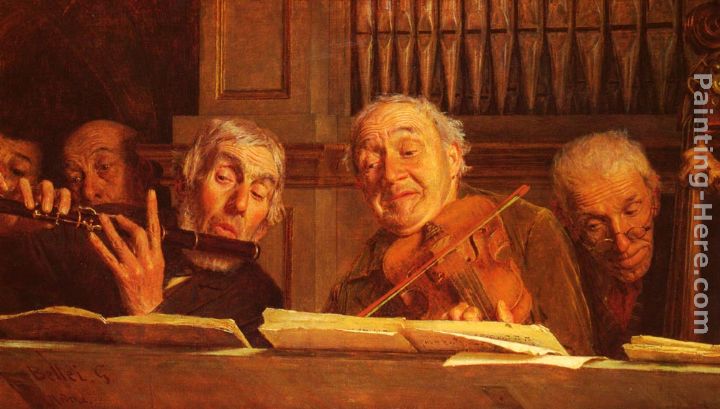 Five Members of an Orchestra painting - Gaetano Bellei Five Members of an Orchestra art painting